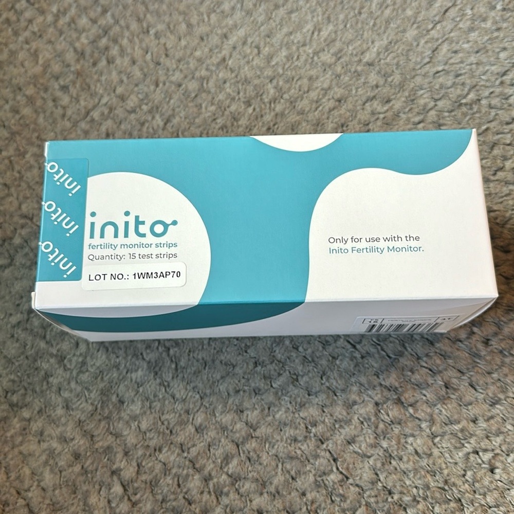 Unopened box of fertility test strips